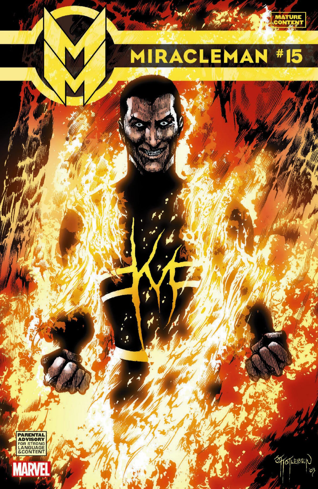 Capa de Miracleman #15, publicada no Brasil pela Panini Comics